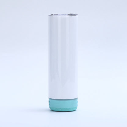 12 Pack USA Warehouse 20oz White Blank Sublimation Straight Music Player Bluetooth Speaker Tumblers