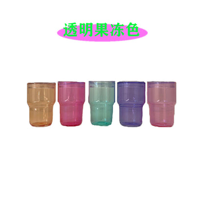 50Pack China Warehouse 3oz Mini Cute Jelly Color Sublimation Glass Can with Lids and Straw Ship By Air