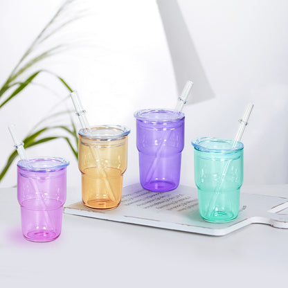 50Pack China Warehouse 3oz Mini Cute Jelly Color Sublimation Glass Can with Lids and Straw Ship By Air