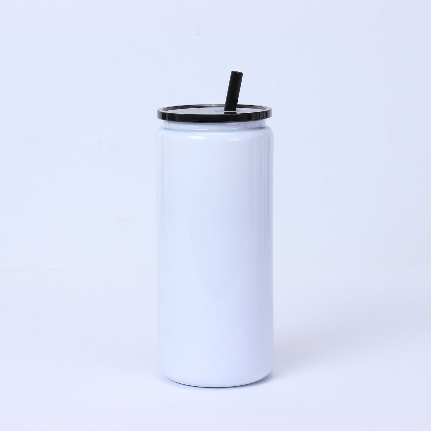 25Pack USA Warehouse 16oz Blank Sublimation White Color Stianless Steel Can Tumblers with Colorful Lids