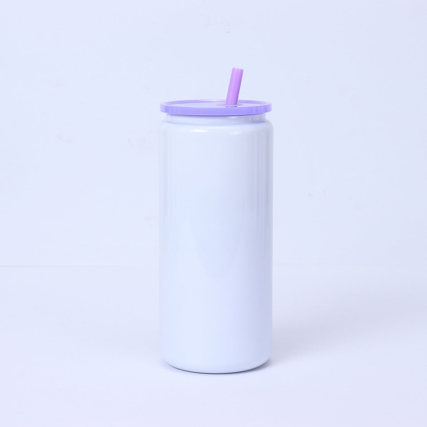 25Pack USA Warehouse 16oz Blank Sublimation White Color Stianless Steel Can Tumblers with Colorful Lids