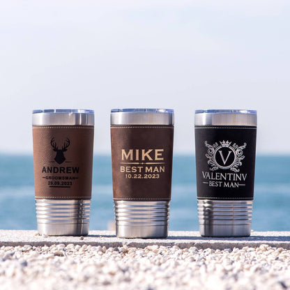 20oz Sports Leatherette Tumblers Sliver Color with Thread Bottom for Laser Engraving 50 Pack China Warehouse