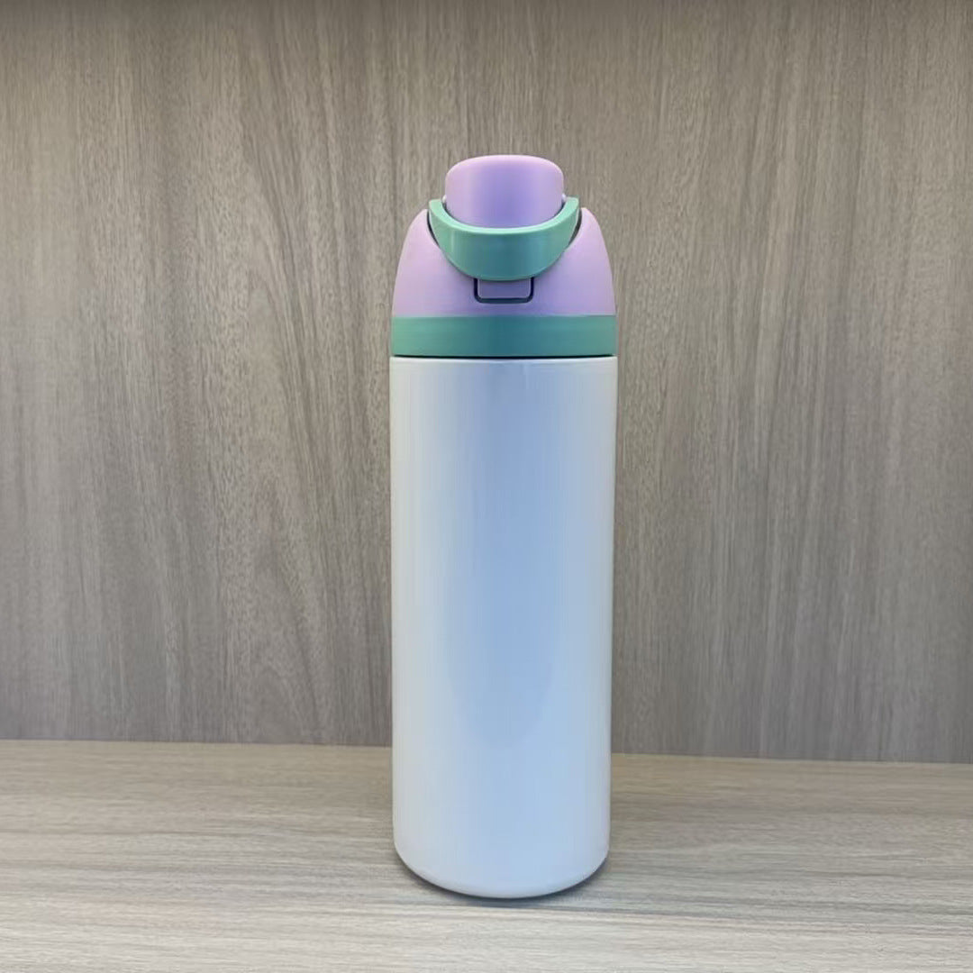 24oz White Blank Subliamtion Water Bottles with Leak Proof Lids 24 Pack China Warehouse
