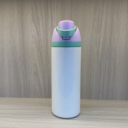 24oz White Blank Subliamtion Water Bottles with Leak Proof Lids 24 Pack China Warehouse