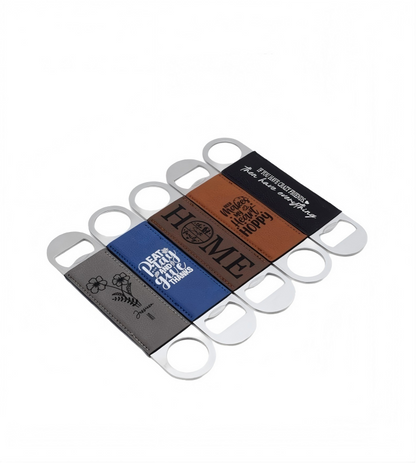 Leatherette Bottle Opener Blank Engravable Bottle Opener Metal Leather Monogram Bottle Opener Groomsmen Gifts 50pack