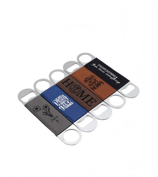 Leatherette Bottle Opener Blank Engravable Bottle Opener Metal Leather Monogram Bottle Opener Groomsmen Gifts 50pack