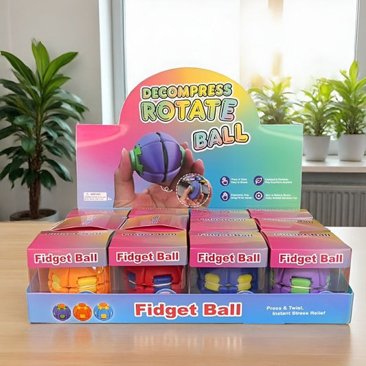 144Pack New Press Gyroball Fidget Ball Press-and-rotate Gyro Ball Toys for Kids Children Adults China Warehouse