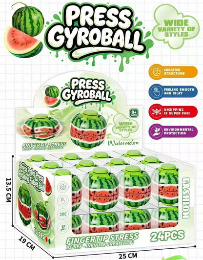 New Press Gyroball Fidget Ball Press-and-rotate Gyro Ball Toys for Kids Children Adults 144Pack China Warehouse