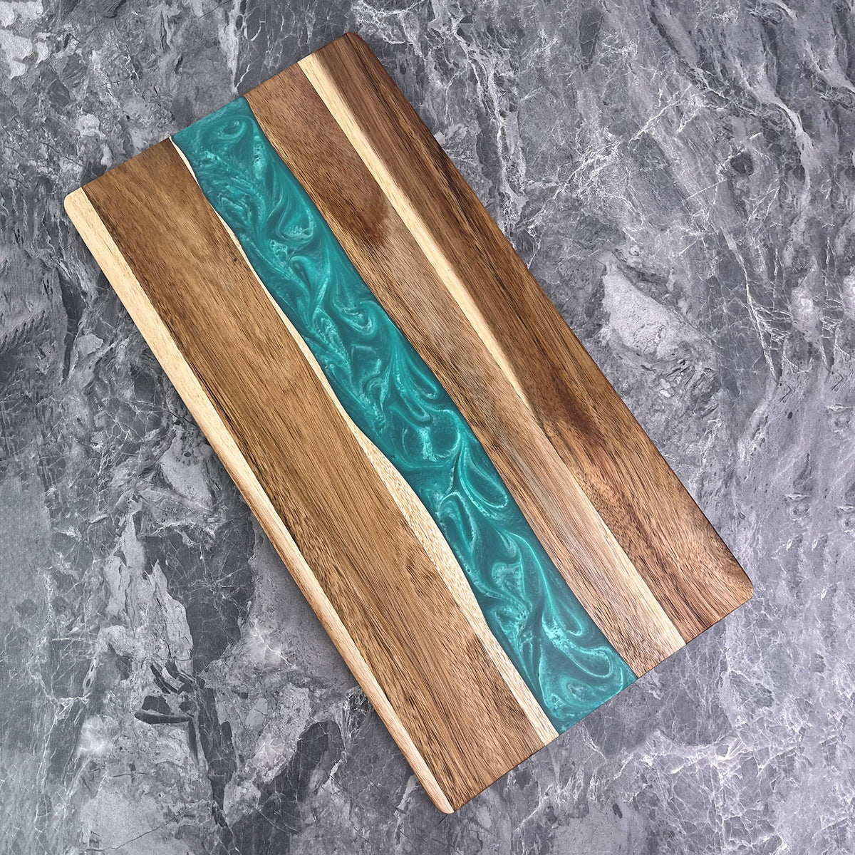 30 Pcs Wood River Epoxy Charcuterie Board Custom Resin Cutting Board Suitable for Laser Engraving China Warehouse