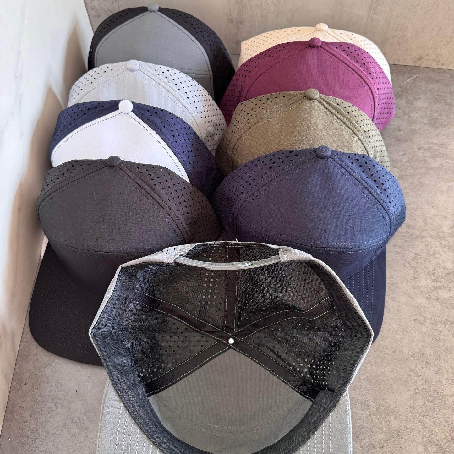 Men Performance Hats 7 Panels 8-stitch Baseball Richardson Hats 100Pack China Warehouse