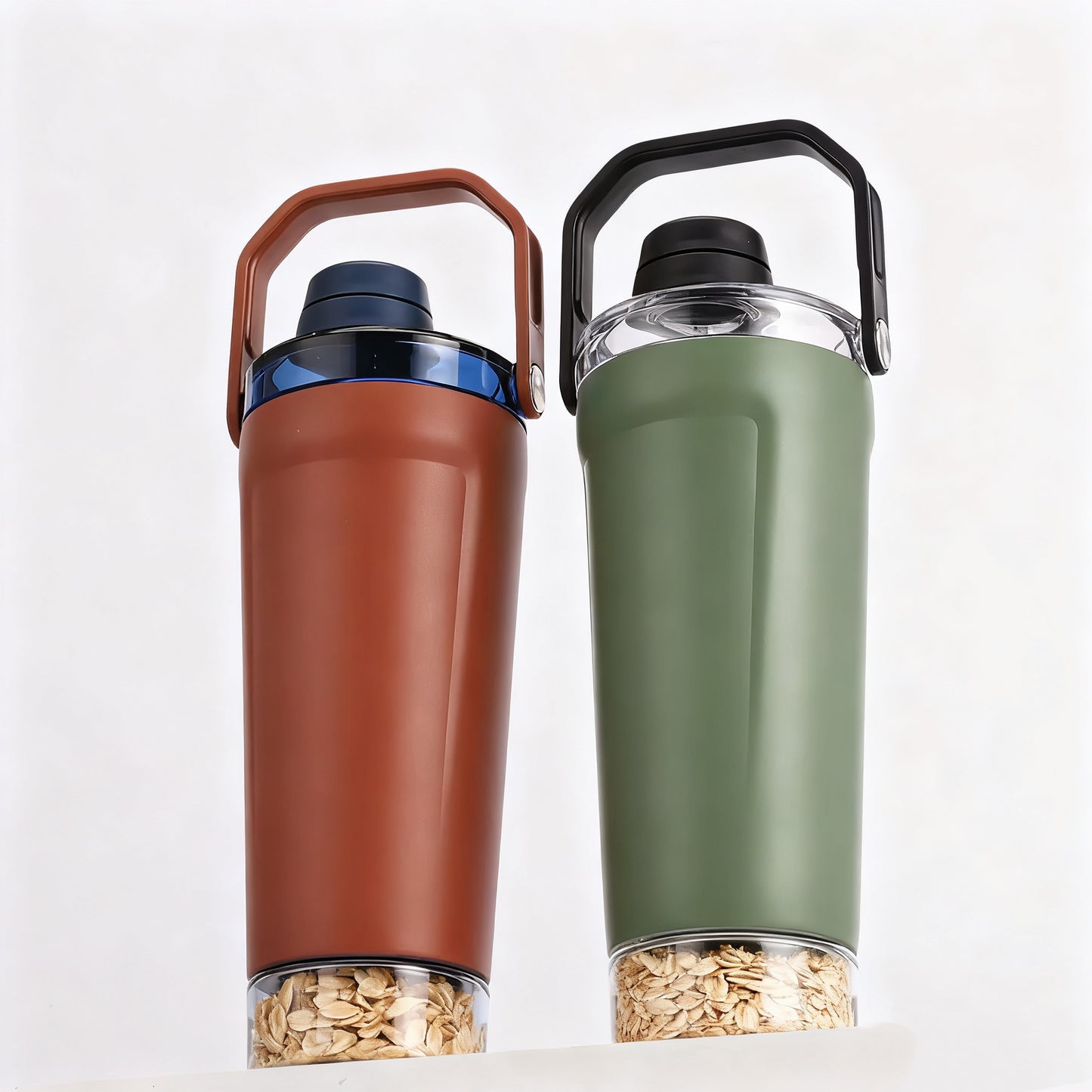 20oz Leakproof Insulated Stainless Steel Shaker Cup Bottles with Base Storage 25 Pack China Warehouse