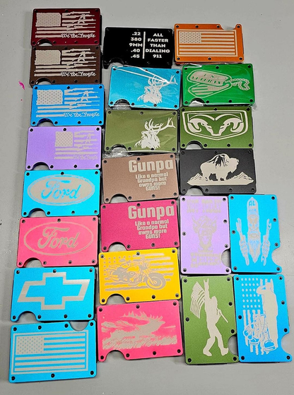 Minimalist Wallet for Men Slim Aluminum  RFID Metal Pocket Wallet with Money Clip Card Holder