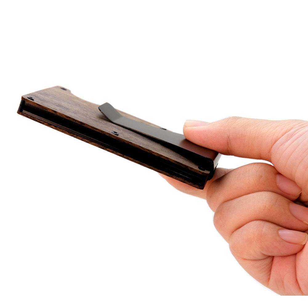 Thin Slim RFID Wallet Carbon Fiber Min Wallet With Metal Card Holder for Laser Engraving 100Pack China