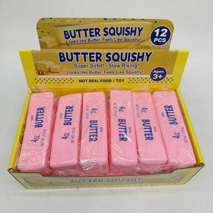 72 Pack Flour-filled TPR Butter Squishy Stress Relief Fidget Toy with PVC Gift Box Yellow Pink Halloween Style China Warehouse