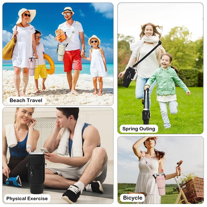 Water Bottle Pouch for Stanley Quencher Series Tumblers Cup Backpack with Multiple Pockets for Phone, Cards, Keys (Bag Only) 20Pack China Warehouse