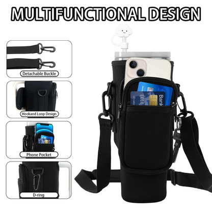 Water Bottle Pouch for Stanley Quencher Series Tumblers Cup Backpack with Multiple Pockets for Phone, Cards, Keys (Bag Only) 20Pack China Warehouse