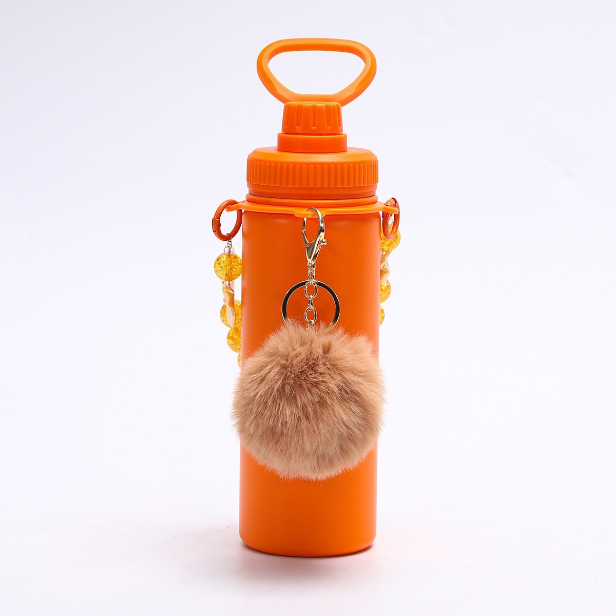18oz Powder Coated Water Bottles With Portable Carrying Strap and Key Pendant 25Pack China Warehouse