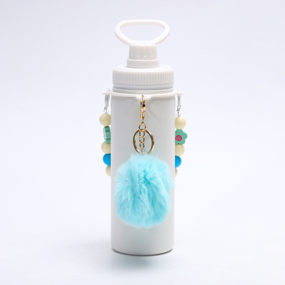 18oz Powder Coated Water Bottles With Portable Carrying Strap and Key Pendant 25Pack China Warehouse