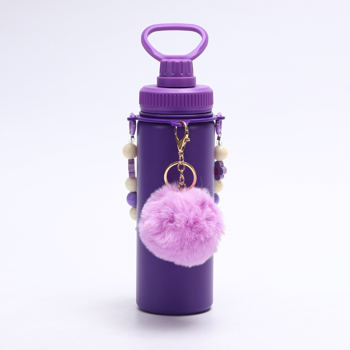 18oz Powder Coated Water Bottles With Portable Carrying Strap and Key Pendant 25Pack China Warehouse