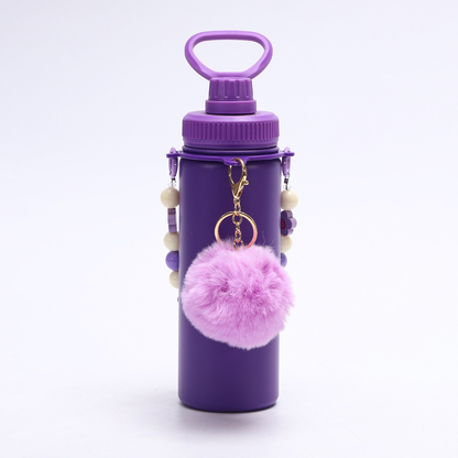 18oz Powder Coated Water Bottles With Portable Carrying Strap and Key Pendant 25Pack China Warehouse