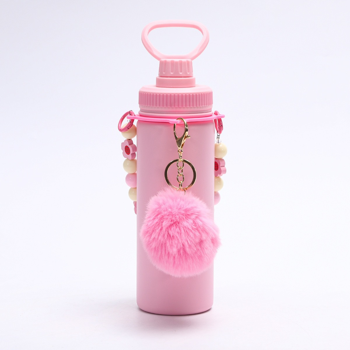 18oz Powder Coated Water Bottles With Portable Carrying Strap and Key Pendant 25Pack China Warehouse