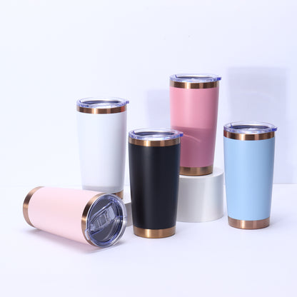 20oz Copper Underneath Powder Coated Car Tumblers for Laser Engraved 25 Pack China Warehouse