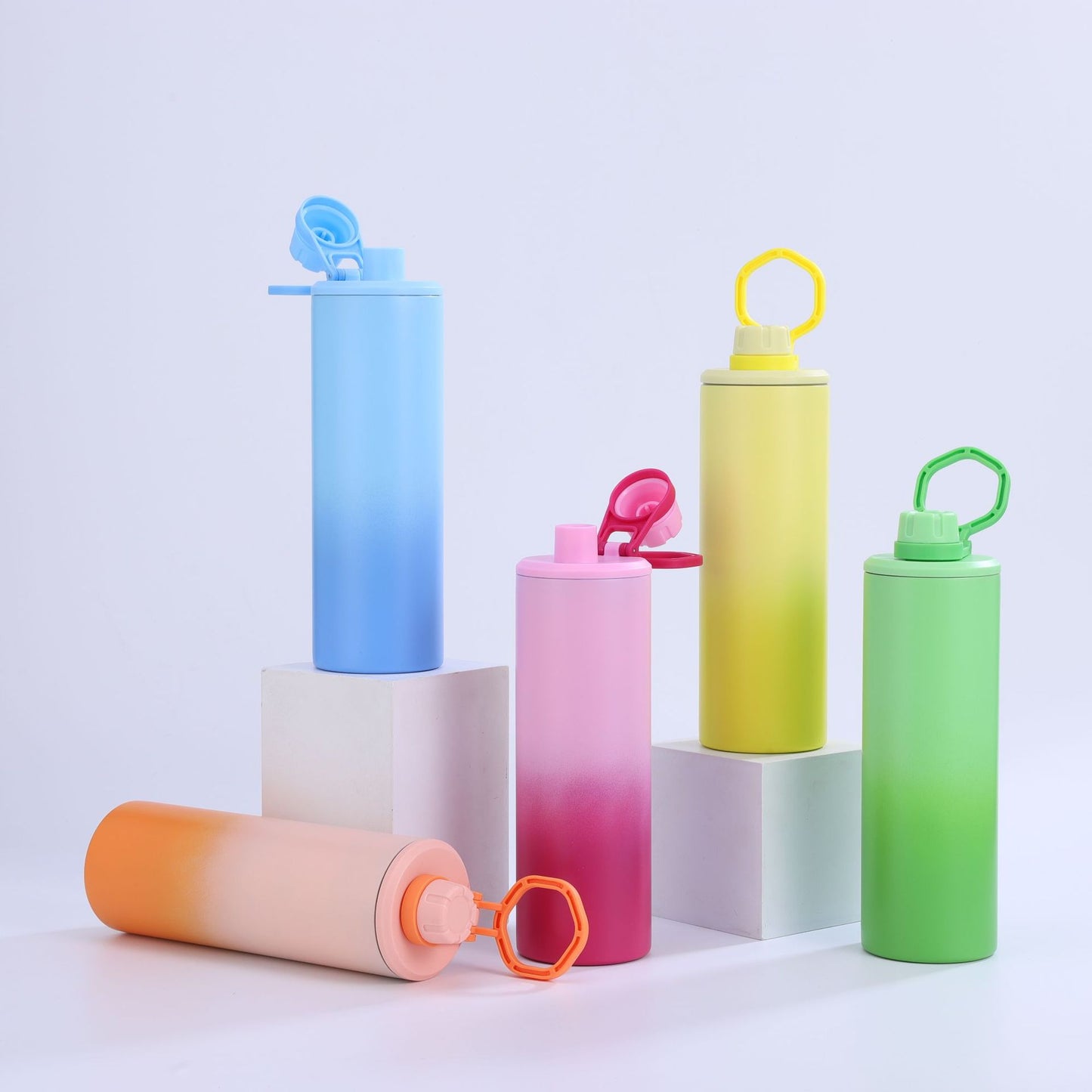 20oz Spray Painting Ombre Color Skinny Tumblers for Laser Engraving 25 Pack China Warehouse