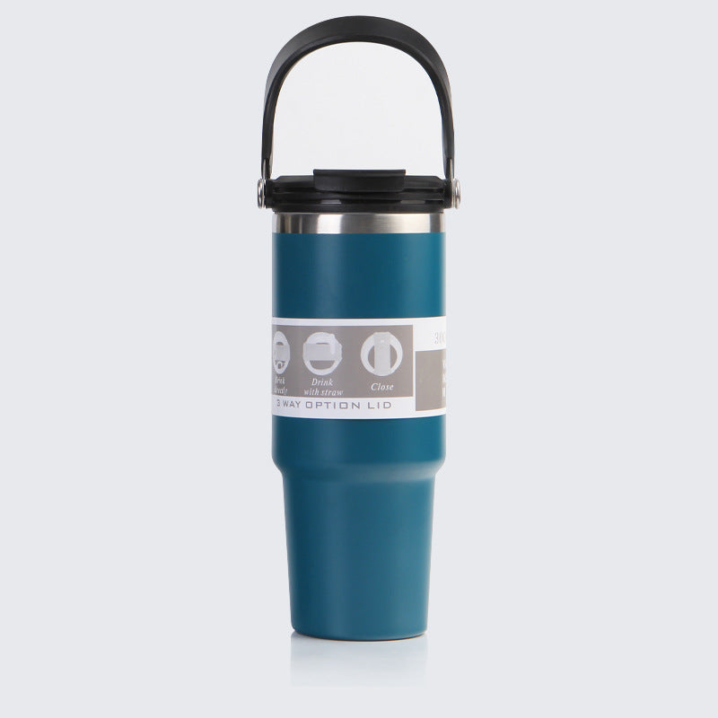 30oz Powder Coated Flip Straw Water Bottles for Laser Engraved with Three Style Lids 25 Pack China Warehouse