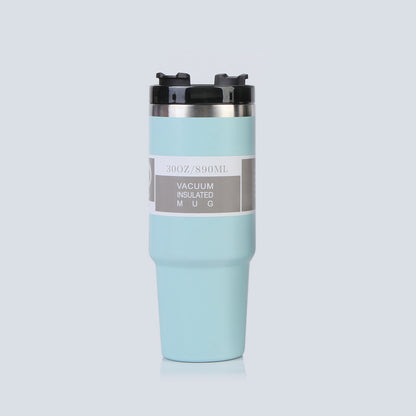 30oz Powder Coated Flip Straw Water Bottles for Laser Engraved with Three Style Lids 25 Pack China Warehouse