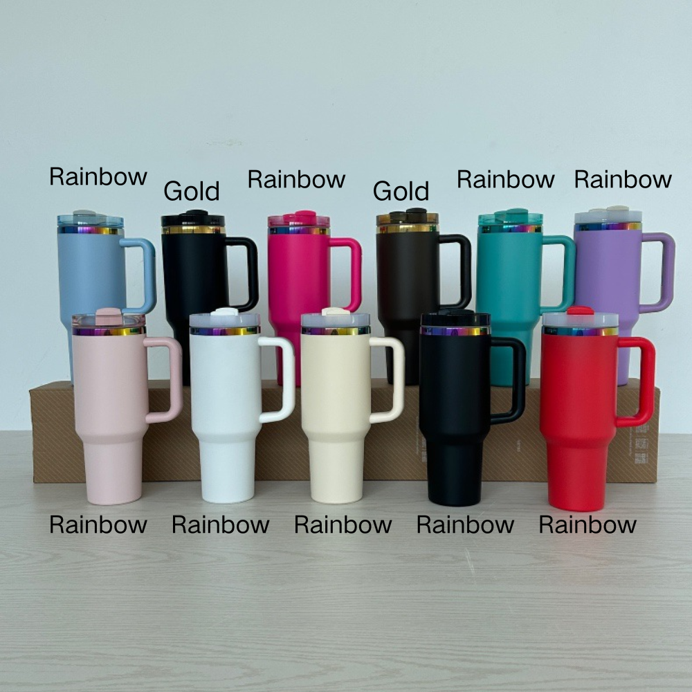 40oz Rainbow/Gold Plated Tumblers for Laser Engraving 20 Pack China
