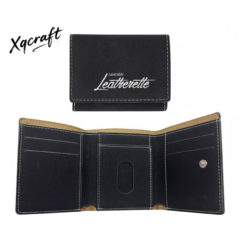 Custom Laserable Leatherette Men Women Wallets Suitable for Laser Engraving 50 Pack China Warehouse