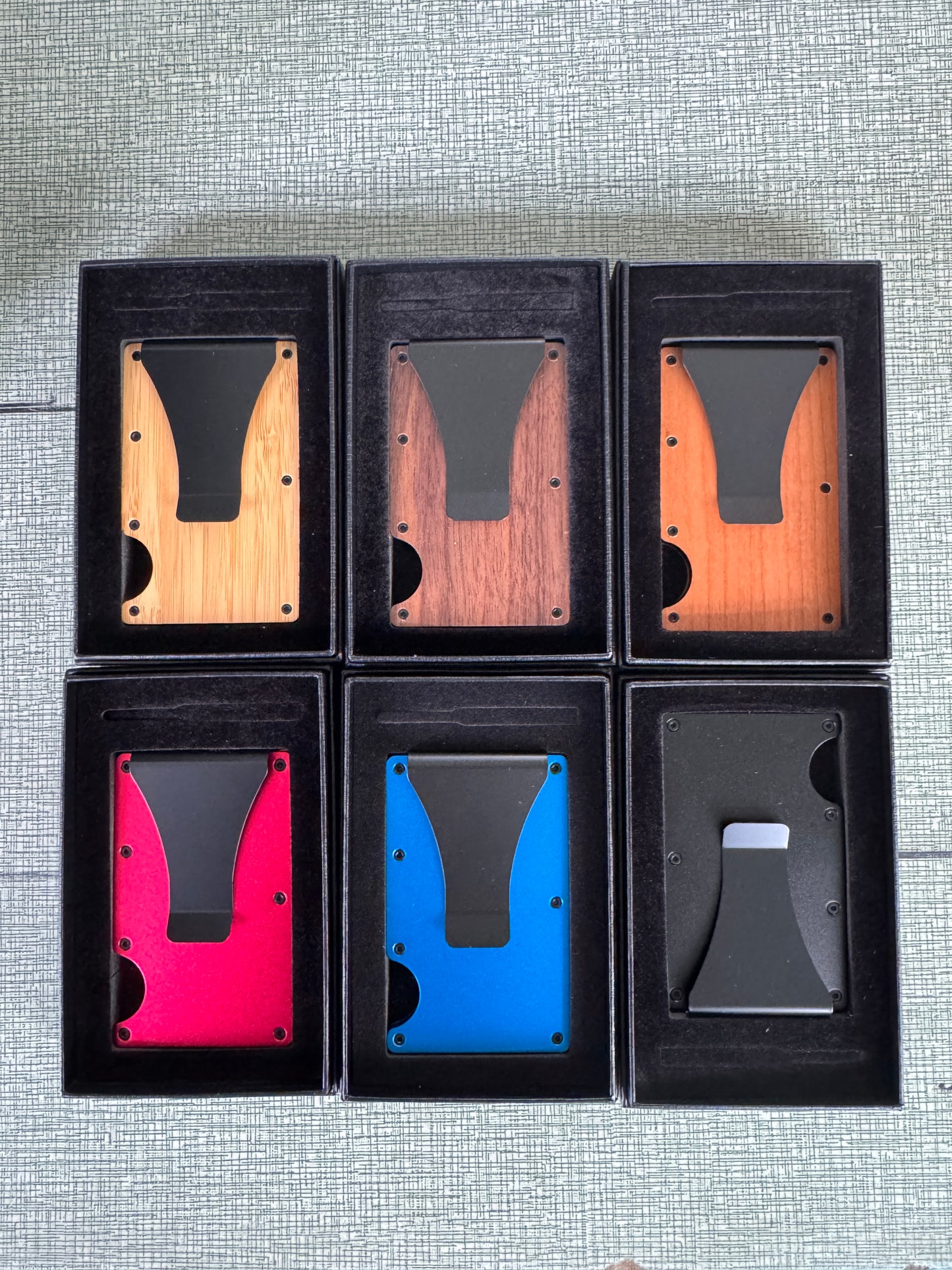 Minimalist Wallet for Men Slim Aluminum  RFID Metal Pocket Wallet with Money Clip Card Holder