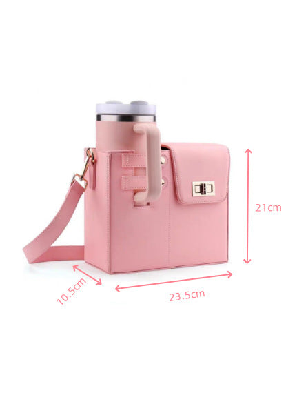 Crossbody Bag Purse for Stanley Cup Bag Outdoor Portable Water Bottle Holder with Adjustable Shoulder Strap 12 Pack