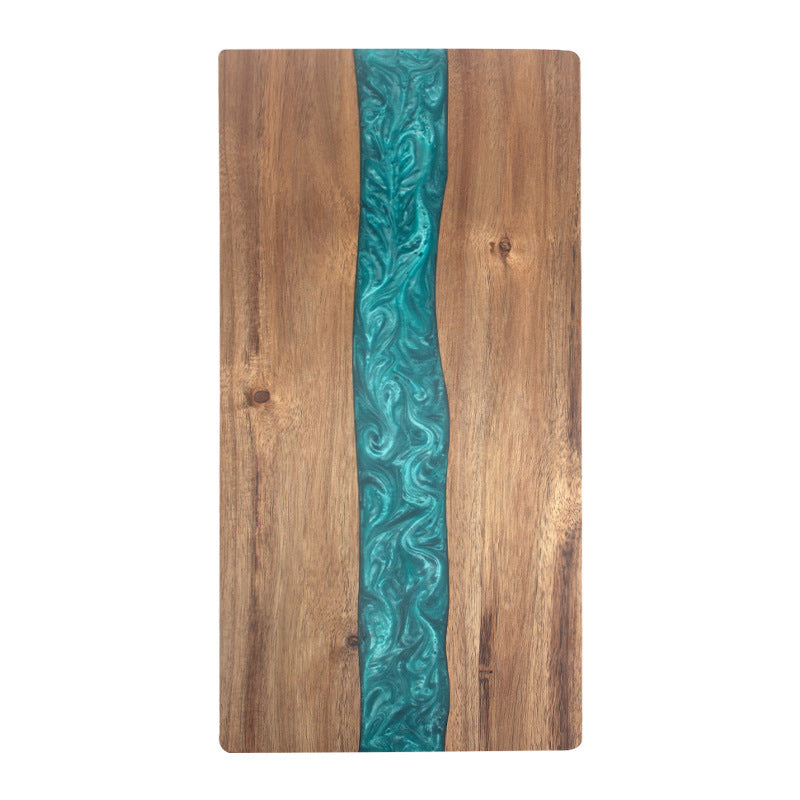 30 Pcs Wood River Epoxy Charcuterie Board Custom Resin Cutting Board Suitable for Laser Engraving China Warehouse