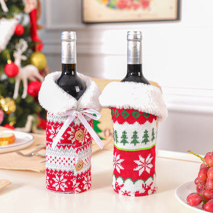 Christmas Style Wine Bottle Cover Cute Knitted Sweater Wine Bottle Cover 20Pack 100Pack China Warehouse