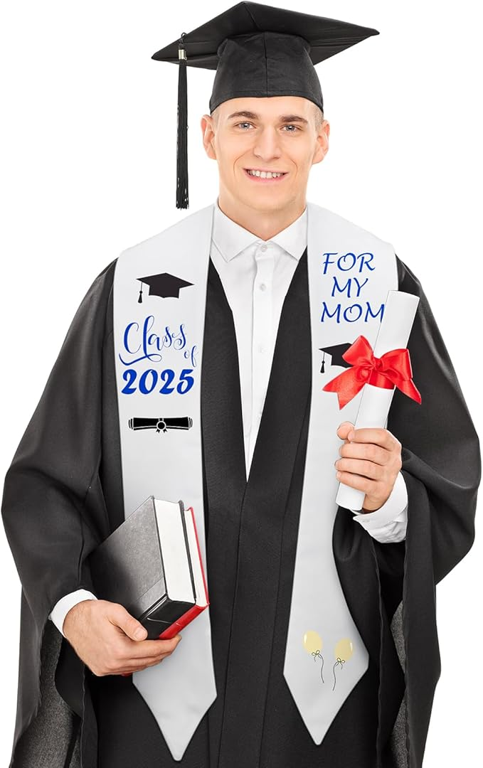 Sublimation Blank Graduation Stole Sash Plain Honor Class Graduation Sash White Stole for Unisex Adults Kids 50Pack China Warehouse
