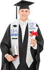 Sublimation Blank Graduation Stole Sash Plain Honor Class Graduation Sash White Stole for Unisex Adults Kids 50Pack China Warehouse