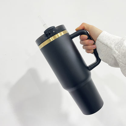 H2.0 40oz 💛Matt Gold Underneath Powder Coated Tumblers for Laser Engraved 20Pack China Warehouse