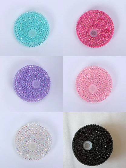 16oz Plastic Lids Bling Rhinestone Lids and Silicone Lids Glass Can 50Pack 100Pack Ship By Air
