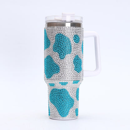 40oz Cow Rhinestone Bling Tumblers Cute Travel Mugs with Handle 20Pack China Warehouse