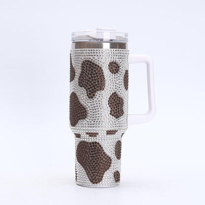 40oz Cow Rhinestone Bling Tumblers Cute Travel Mugs with Handle 20Pack China Warehouse