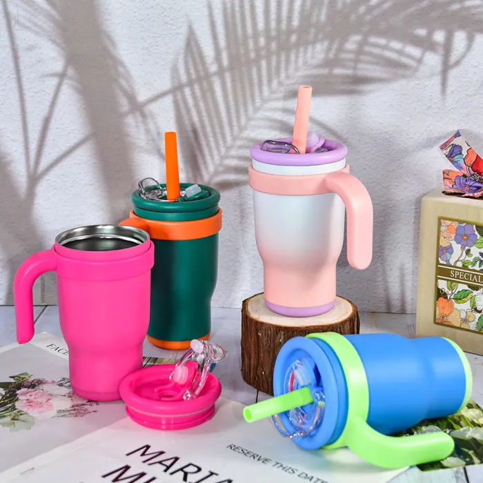 Kids 14oz Stainless Steel Colorful Water Mugs for Laser Engraved 20 Pack USA Warehouse