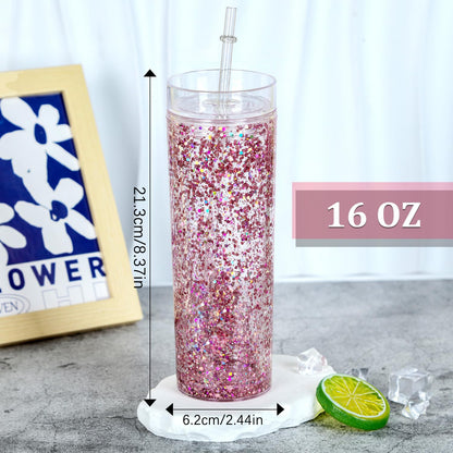 16oz Snow Globe Plastic Skinny Cups Clear Pre Drilled Hole Style 25 Pack 50 Pack China Warehouse