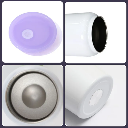 16oz White Stainless Steel Sublimation Cup Libby Shape Soda Beer Can for UV DTF Wraps 25 Pack USA Warehouse