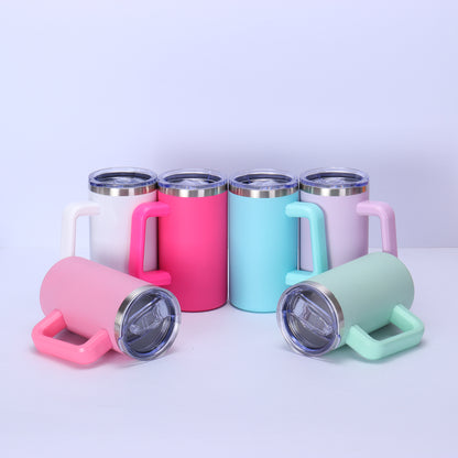 20oz Matt Macaron Color Sublimation Mugs and Glossy White Coffee Cups with Handle 20Pack China Warehouse