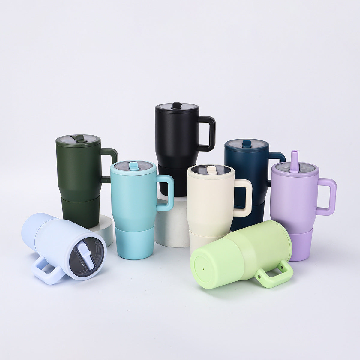 20oz 30oz Powder Coated Tumblers with Leak Proof Lids for Laser Engraving 10 Colors