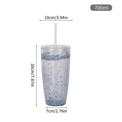 24oz Pre Drilled Hole Snow Globe Clear Plastic Cups for DIY Glitters 20 Pack China Warehouse