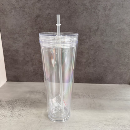 16oz 24oz Pre Drilled Snow Globe Plastic Acrylic Can with Two Layer Leak Proof Lids 20 Pack China Warehouse