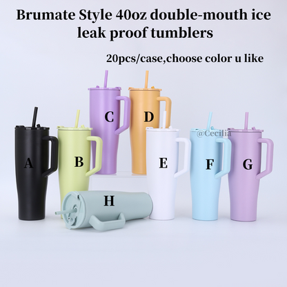 40oz Brumate Style Powder Coated Tumblers for Laser Engraving 20Pack China Warehouse