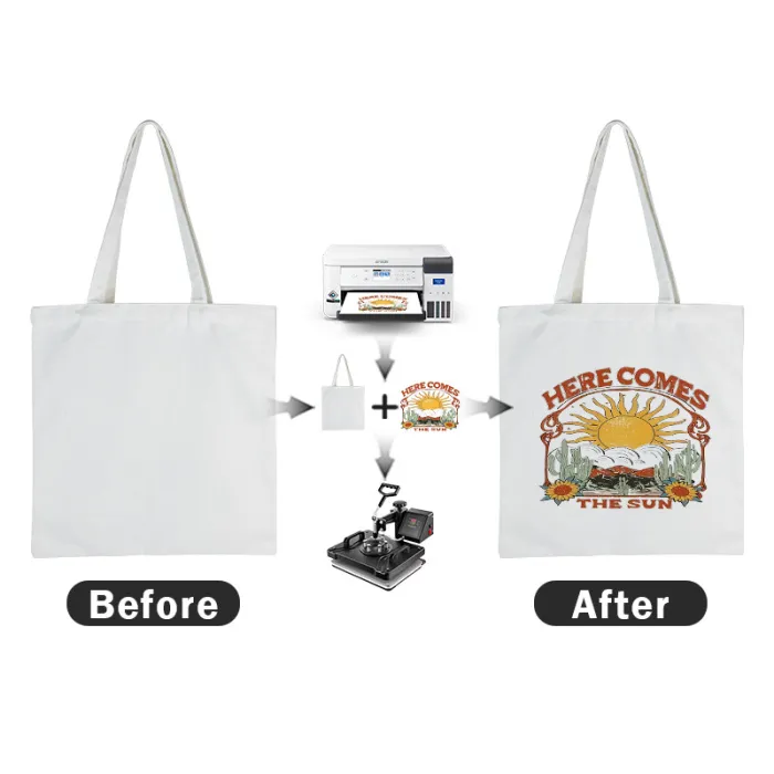 Blank Sublimation White Canvas Bags 15*16 Inches&15*18.5 Inches 25Pack USA Warehouse